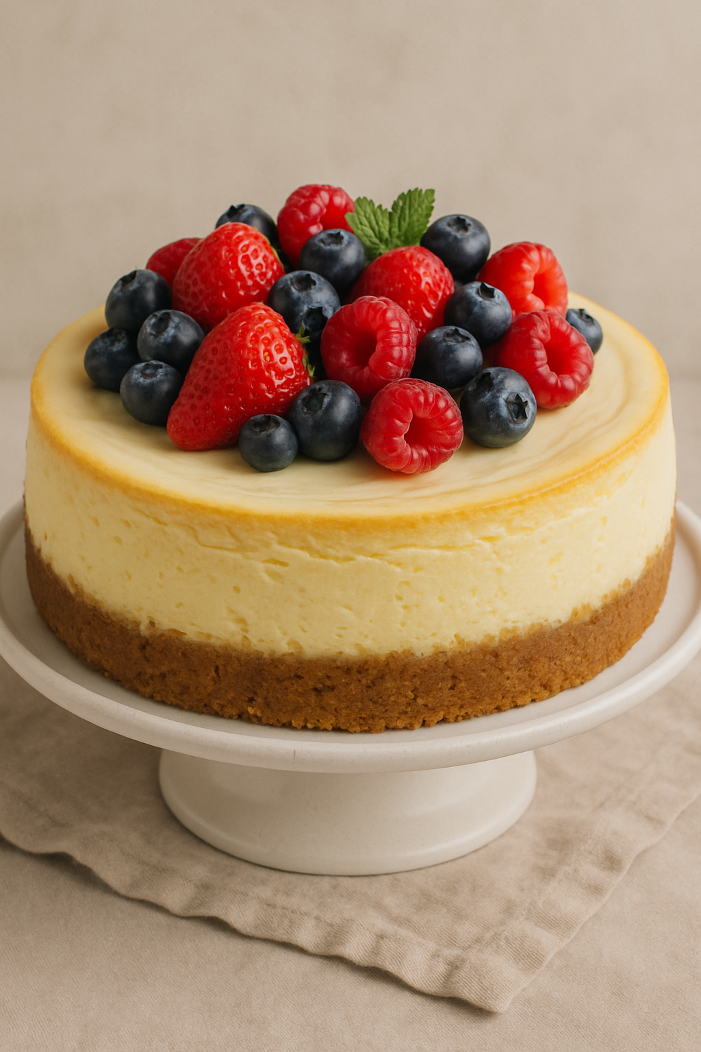 CheeseCake Clásico con Frutos Rojos